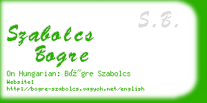 szabolcs bogre business card